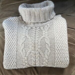 Garnet Hill cozy turtleneck cashmere sweater
